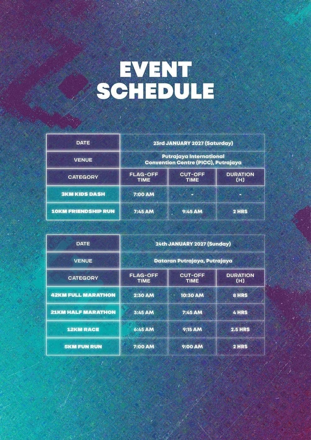 Race Schedule Mobile Poster